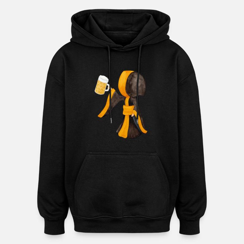 Münchner Kindl avec cruche de masse et bière - Sweat à capuche oversize unisexe - noir