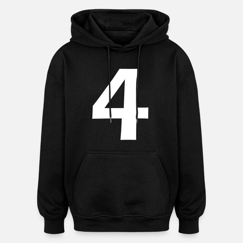 4 - Sweat à capuche oversize unisexe - noir