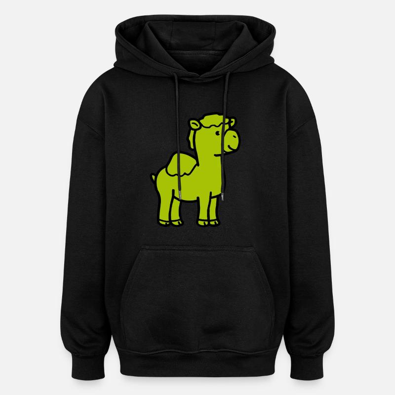 Camel Comic - Oversized Unisex Hoodie - black