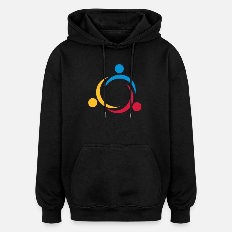 6061912 120363571 diversity2 - Sweat à capuche oversize unisexe - noir