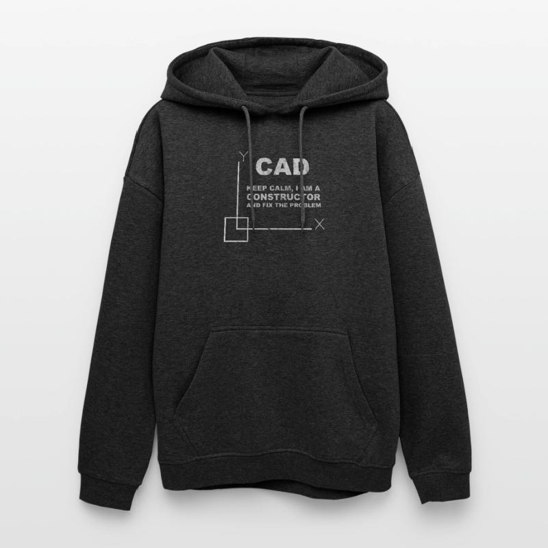 CAD Keep Calm Constructor Engineering Oversized Unisex Hoodie