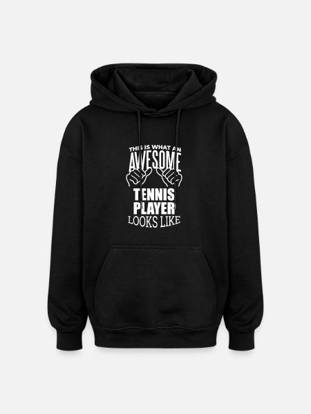 Tennis Tennis Tennis - Sweat à capuche oversize unisexe - noir