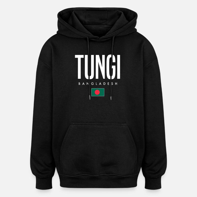 Tungi Bangladesch - Oversized Unisex Hoodie - Schwarz