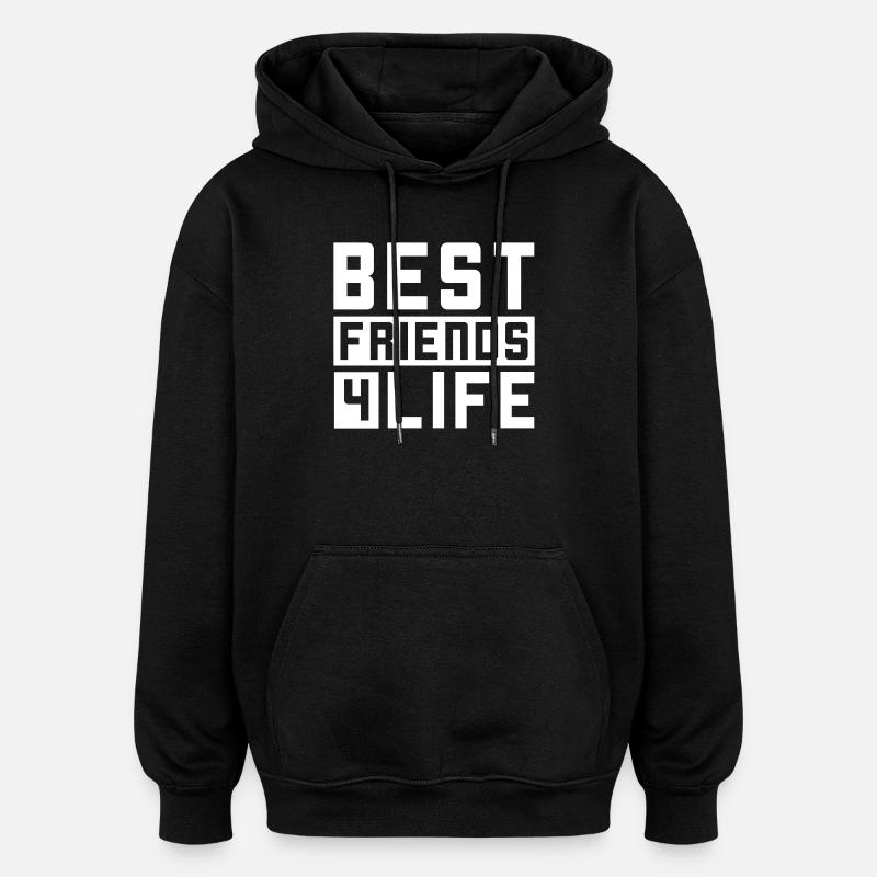 Les meilleurs amis disent amitié - Sweat à capuche oversize unisexe - noir