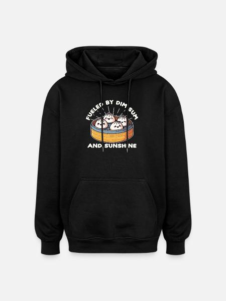 Dim Sum Merry Sun - Oversized Unisex Hoodie - black