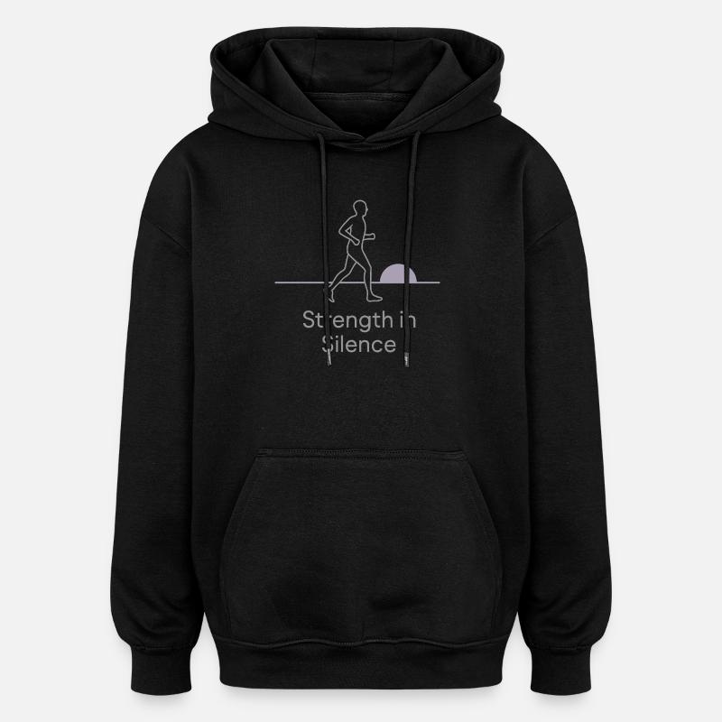 Introverted training, Calm - Oversized Unisex Hoodie - black