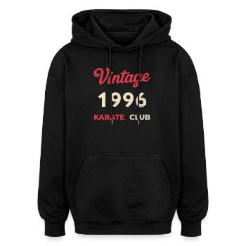 Vintage 1996 – Année de naissance rétro du Karate Club - Sweat à capuche oversize unisexe - noir - Devant - Noah (186cm)