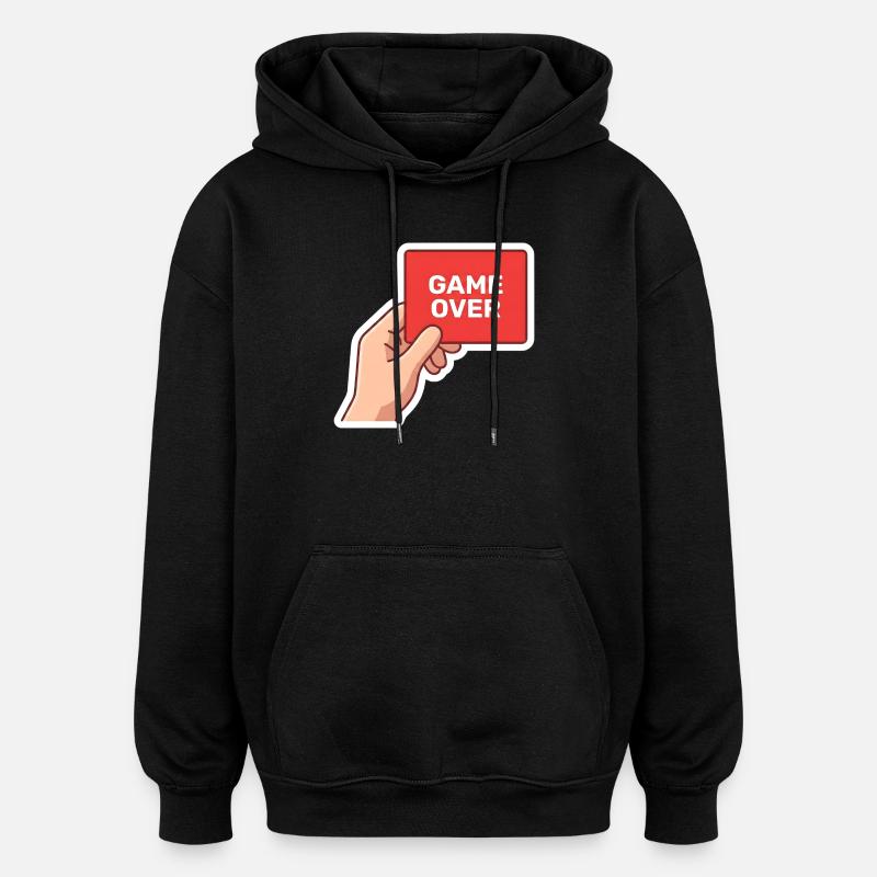 Game Over Retro-Schild - Oversized Unisex Hoodie - Schwarz