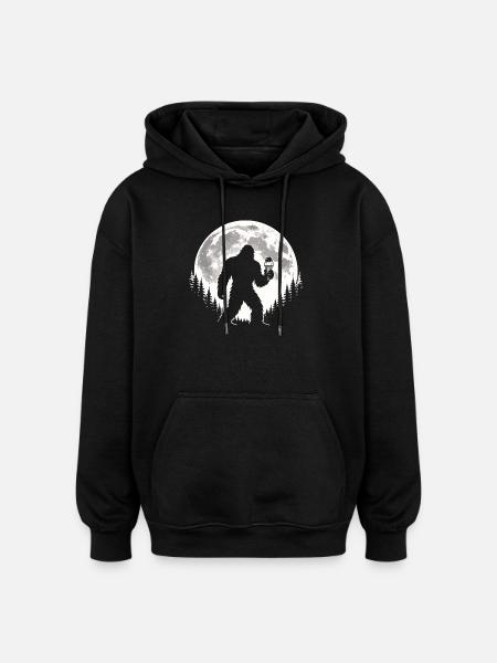 Bigfoot Eiscreme - Oversized Unisex Hoodie - black