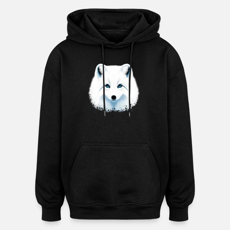 Renard polaire - Sweat à capuche oversize unisexe - noir