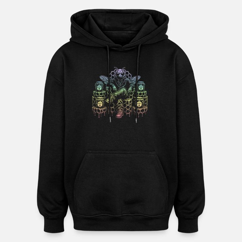 Honigbiene - Oversized Unisex Hoodie - Schwarz