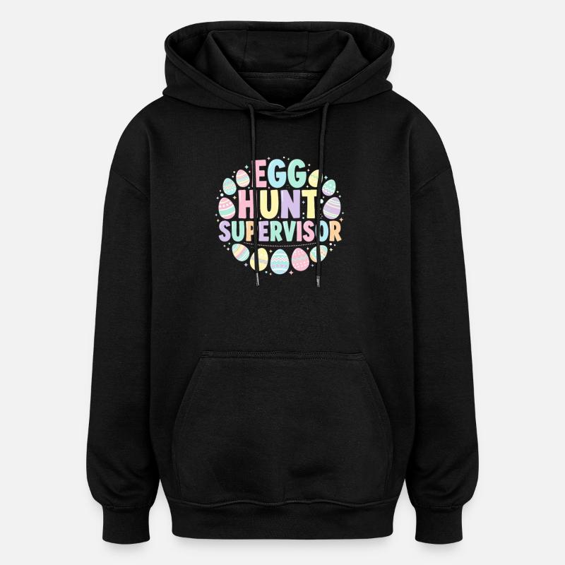 Oster-Eier-Aufseher - Oversized Unisex Hoodie - Schwarz