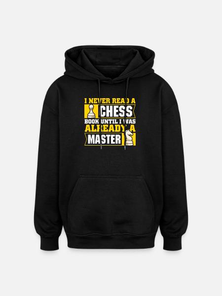 Échiquier des joueurs d’échecs - Sweat à capuche oversize unisexe - noir