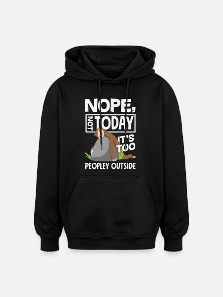 funny sloth gift - Oversized Unisex Hoodie - black