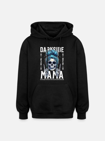 Darkside Mama Skull - Oversized Unisex Hoodie - Schwarz