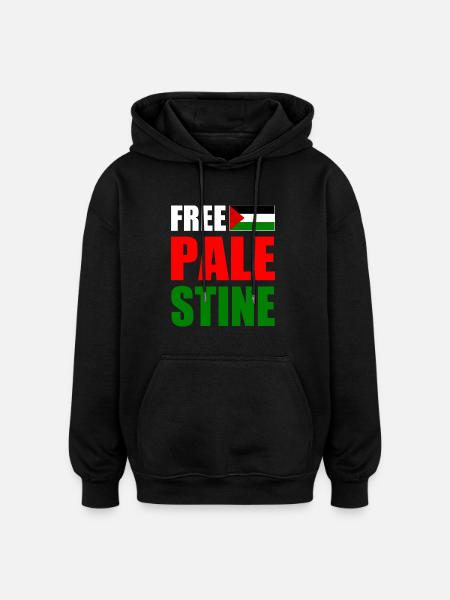 Free palestine - Oversized Unisex Hoodie - black
