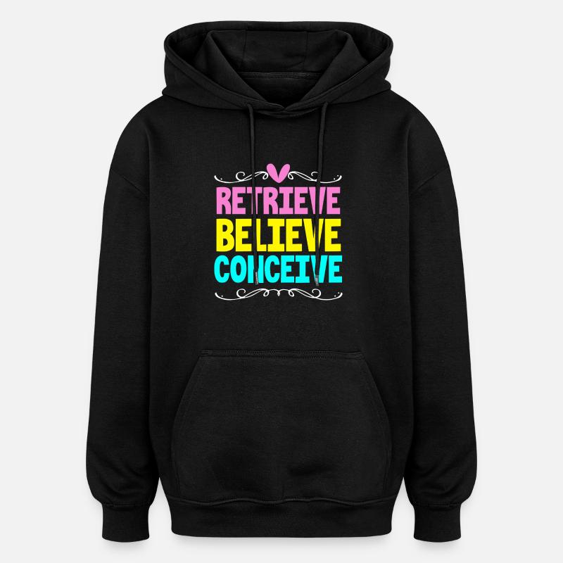 Transfert d’embryons de jour fœtus - Sweat à capuche oversize unisexe - noir
