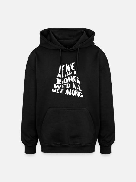 Bong - Oversized Unisex Hoodie - black