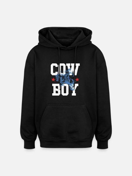 Cowboy - Oversized Unisex Hoodie - black