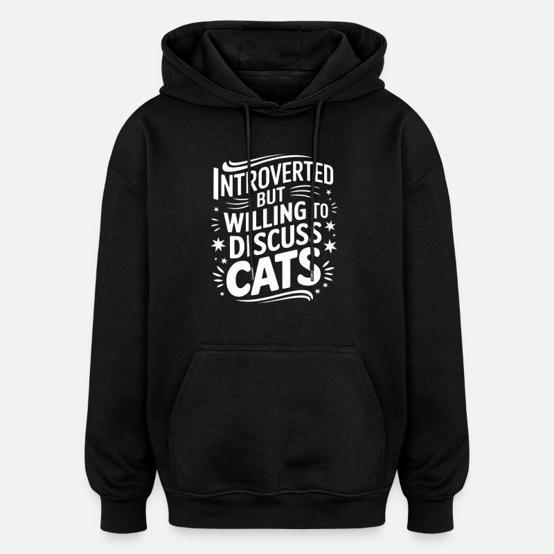 Introvert, antisocial, introvert - Oversized Unisex Hoodie - black
