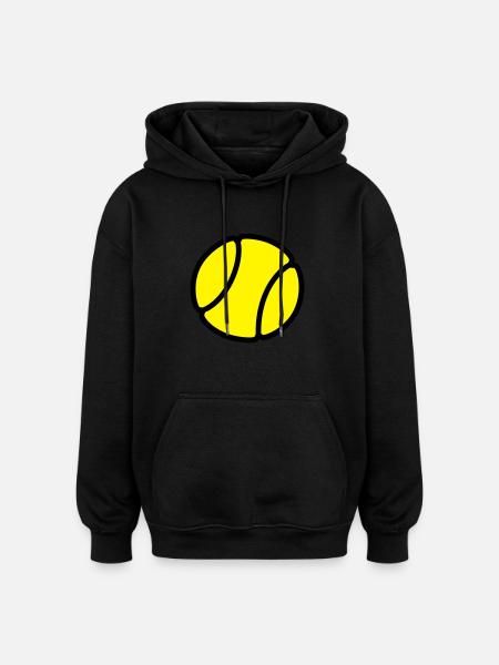 tennis - Oversized Unisex Hoodie - black
