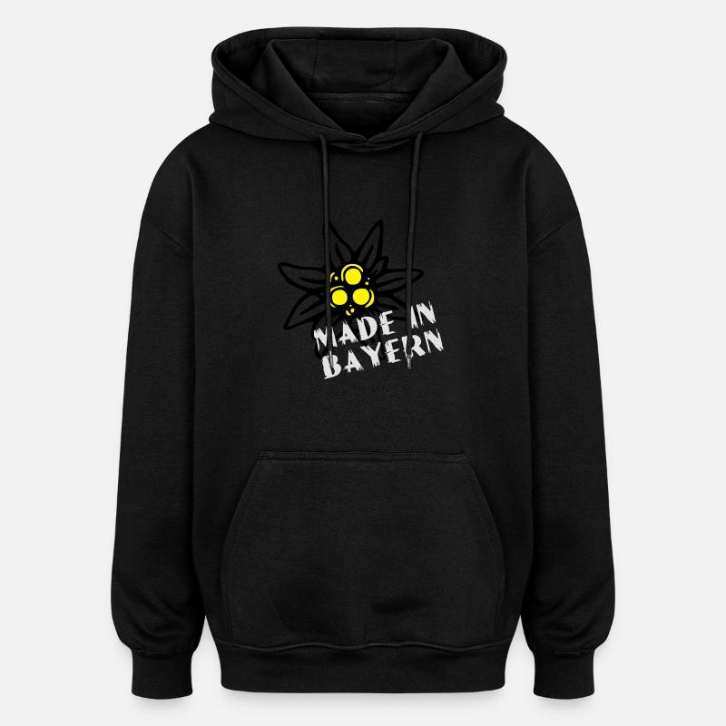 edelweiss made in bayern - Oversized Unisex Hoodie - Schwarz