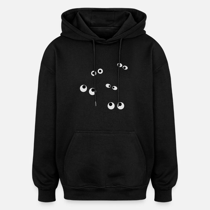 Augen - Sweat à capuche oversize unisexe - noir