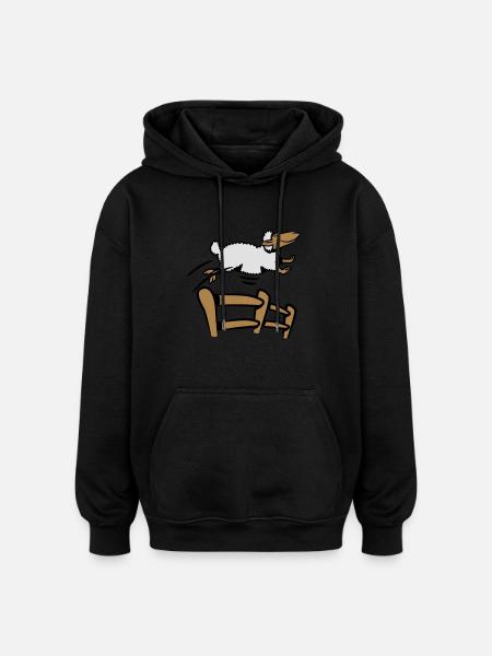 SHEEP Jumping Fence - Oversized Unisex Hoodie - black