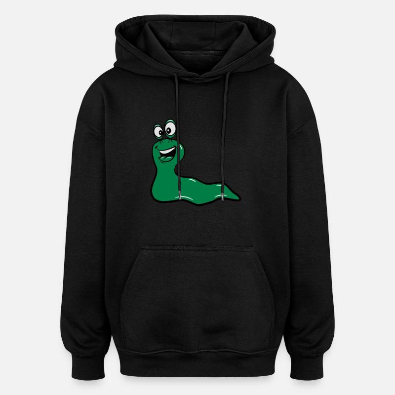 snail cute funny - Oversized Unisex Hoodie - black