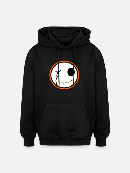 Halloween Skull - Oversized Unisex Hoodie - black