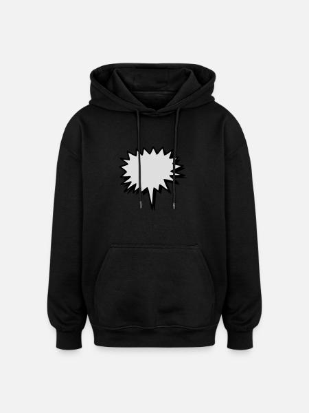Schild - Oversized Unisex Hoodie - Schwarz