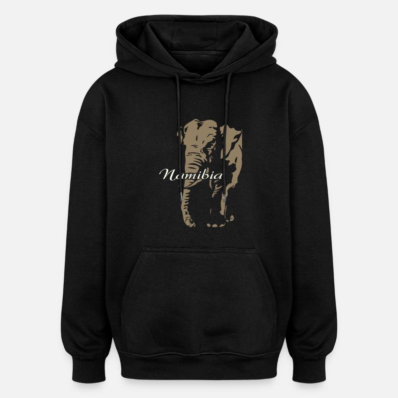 Namibia - Elephant - Elefant - Oversized Unisex Hoodie - Schwarz