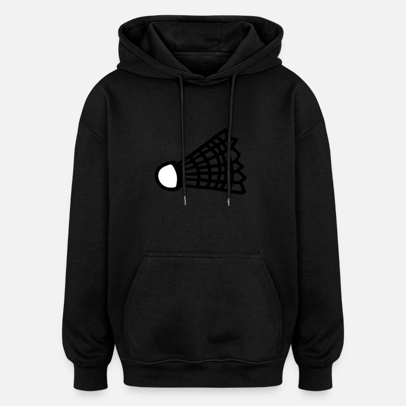 Shuttlecock - Sweat à capuche oversize unisexe - noir