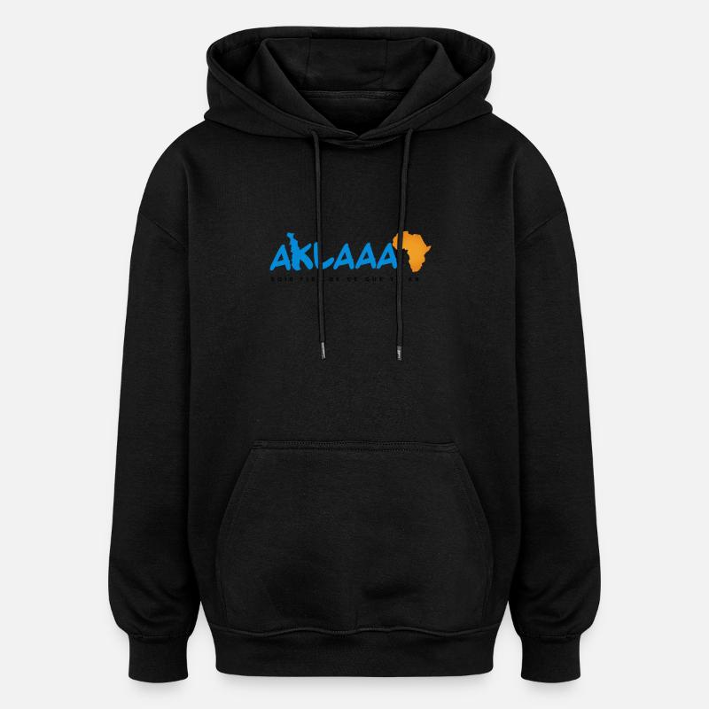AKLAAA Afrika - Oversized Unisex Hoodie - Schwarz
