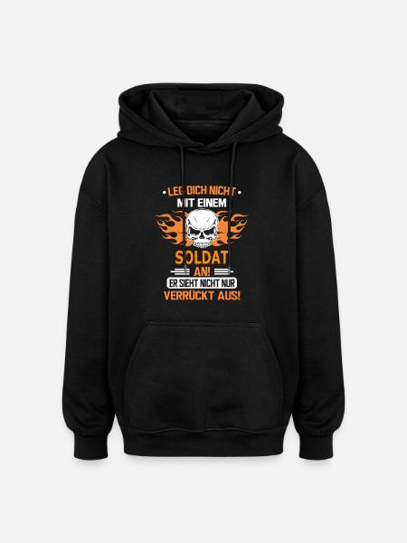 SOLDAT - Oversized Unisex Hoodie - Schwarz