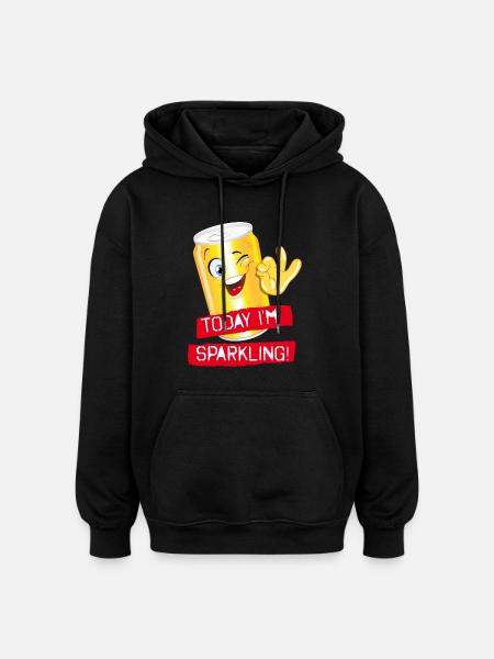can - Oversized Unisex Hoodie - black
