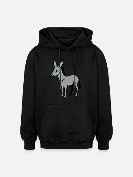 Grautier - Oversized Unisex Hoodie - Schwarz