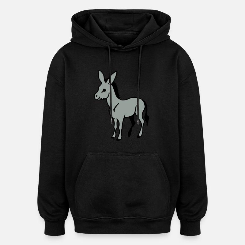 Ass - Oversized Unisex Hoodie - black