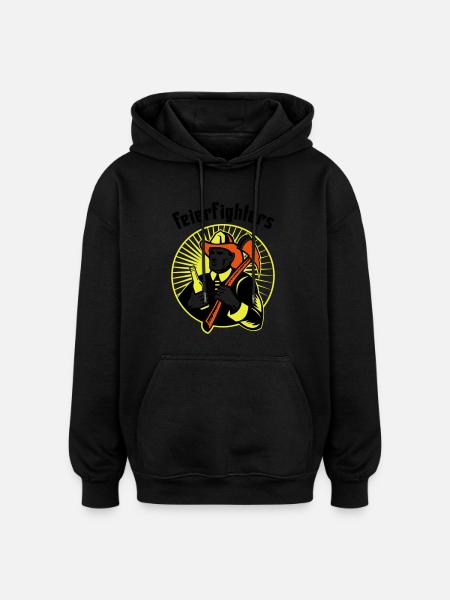 feierfighters - Oversized Unisex Hoodie - Schwarz