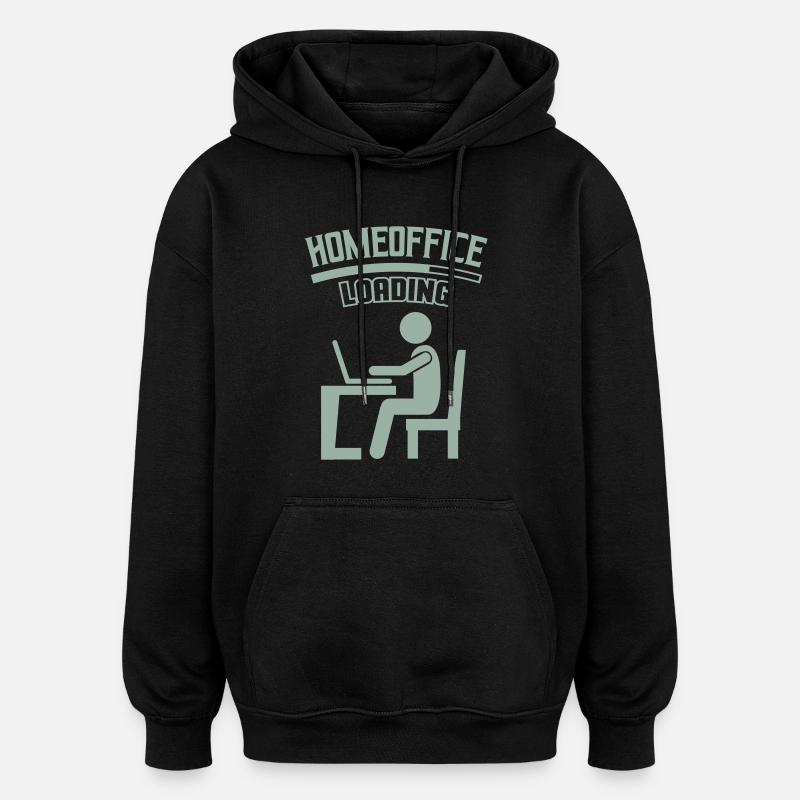 Arbeit Büro Homeoffice Loading - Oversized Unisex Hoodie - Schwarz