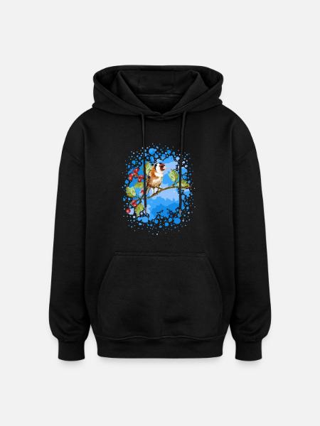 Bird - Oversized Unisex Hoodie - black