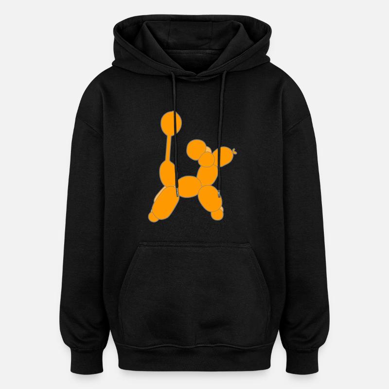 Chien ballon - Sweat à capuche oversize unisexe - noir