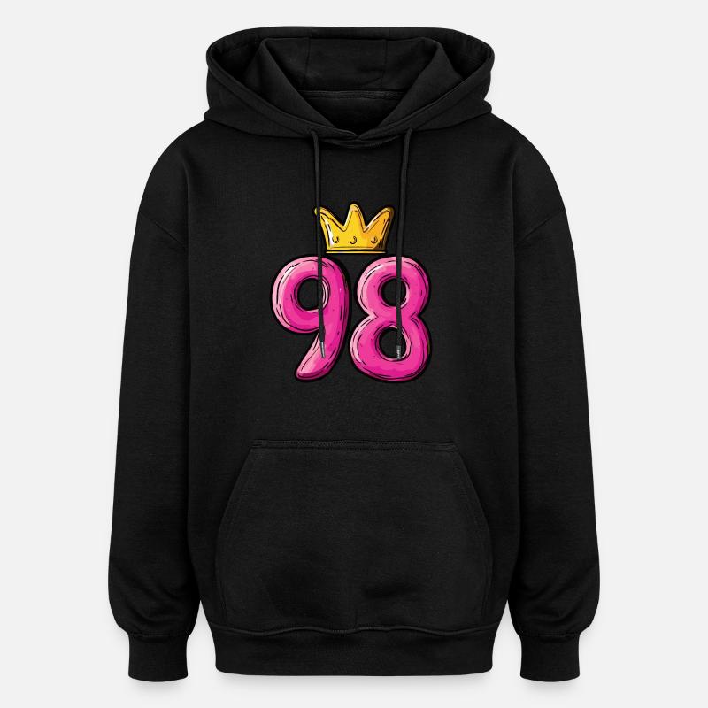 98 Number Krone - Oversized Unisex Hoodie - black