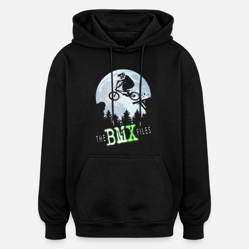 BMX files - Sweat à capuche oversize unisexe - noir
