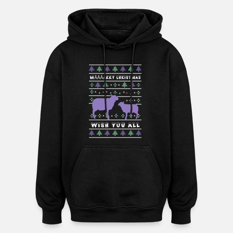 Määäärry Christmas Sheep - Oversized Unisex Hoodie - black