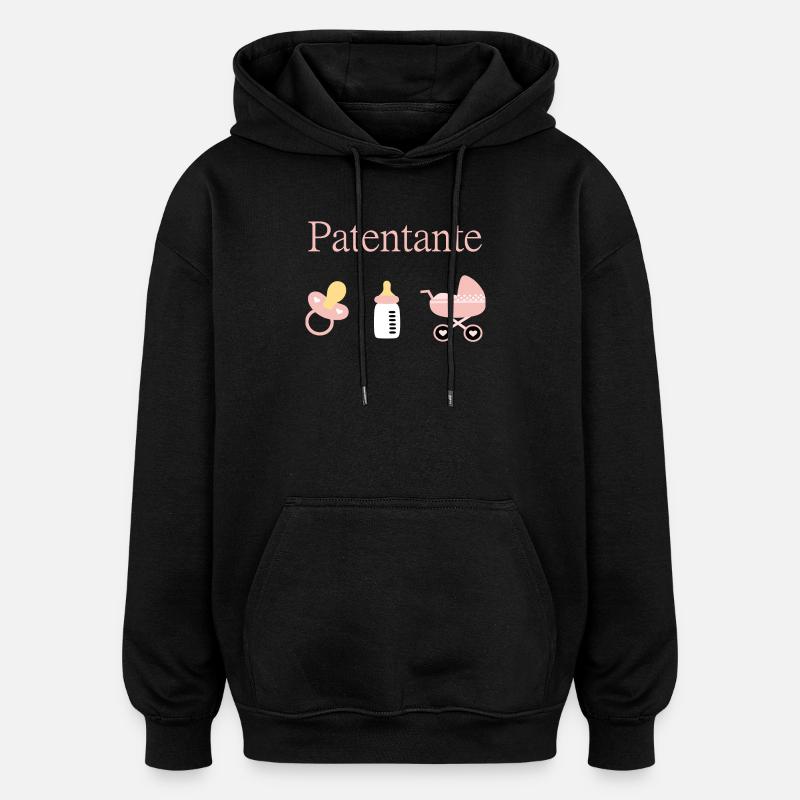 Patentante Geburt Mädchen Taufe - Oversized Unisex Hoodie - Schwarz
