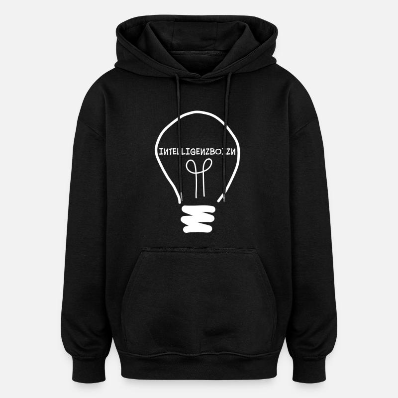 Intelligenzboizn - personne intelligente, dialecte - Sweat à capuche oversize unisexe - noir