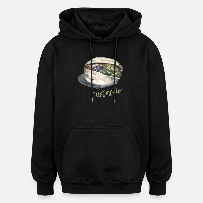 Pistachio Shell Esthétique Nut Lover - Sweat à capuche oversize unisexe - noir