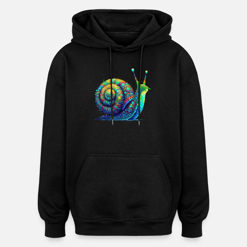 Snail - Oversized Unisex Hoodie - black