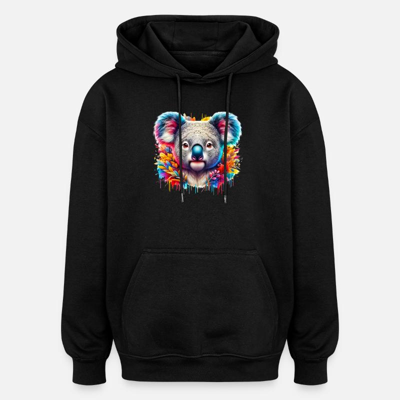 Koala - Oversized Unisex Hoodie - black